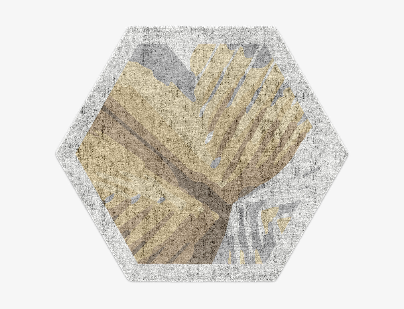 Tori Origami Hexagon Hand Knotted Bamboo Silk Custom Rug by Rug Artisan