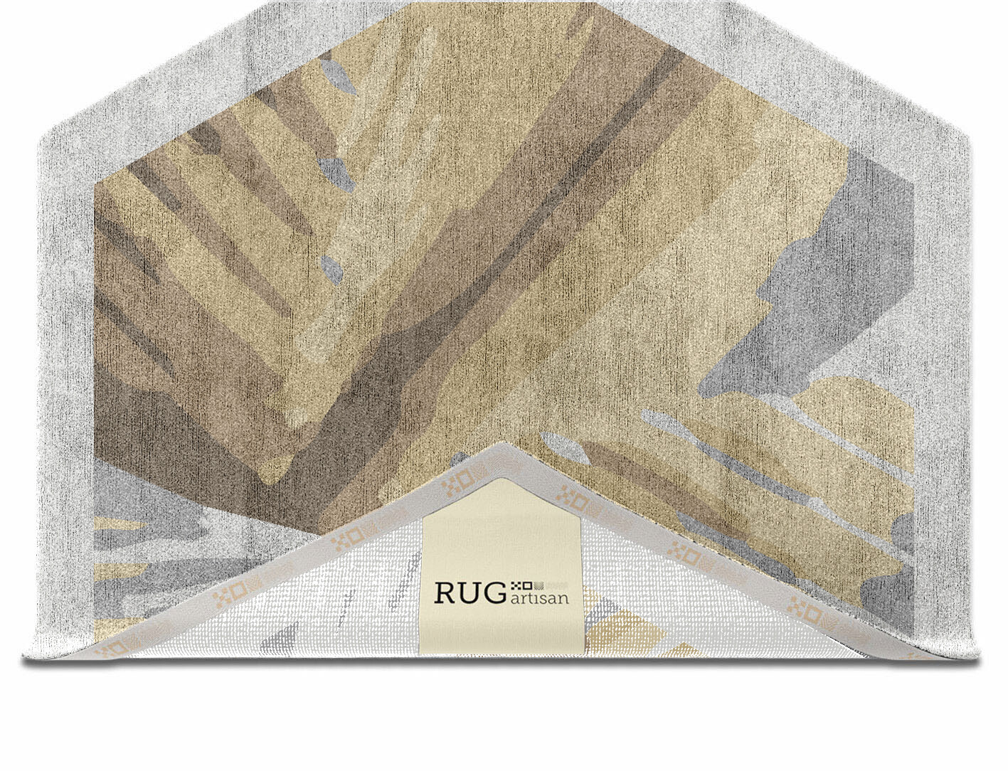 Tori Origami Hexagon Hand Knotted Bamboo Silk Custom Rug by Rug Artisan
