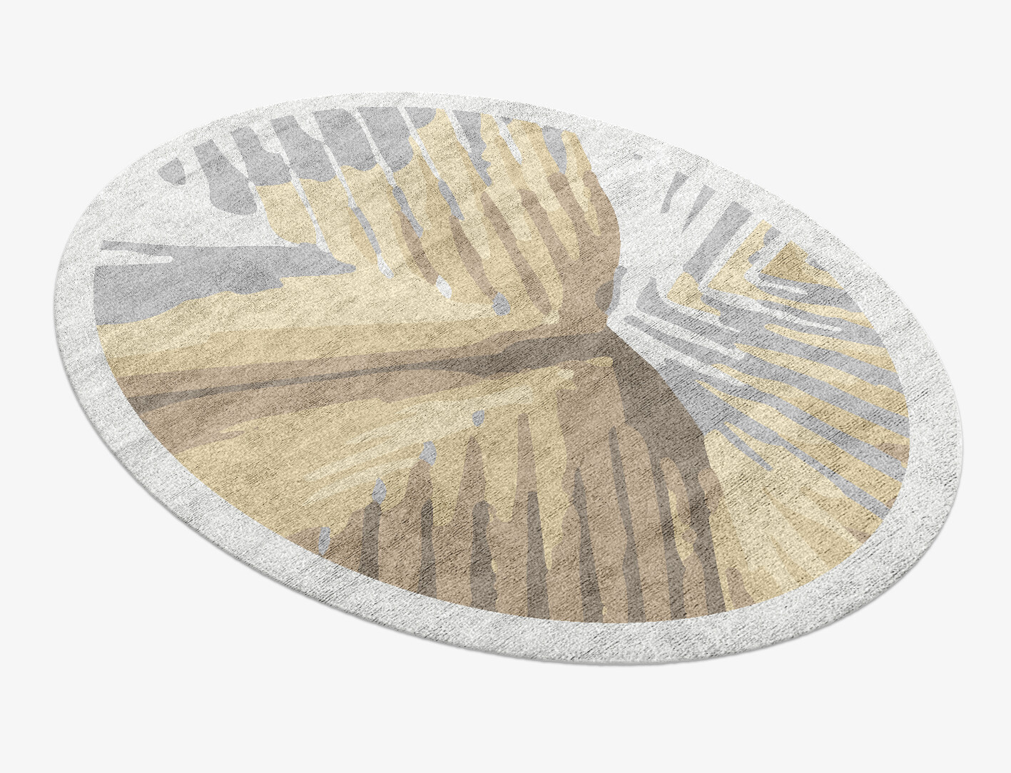 Tori Origami Oval Hand Knotted Bamboo Silk Custom Rug by Rug Artisan