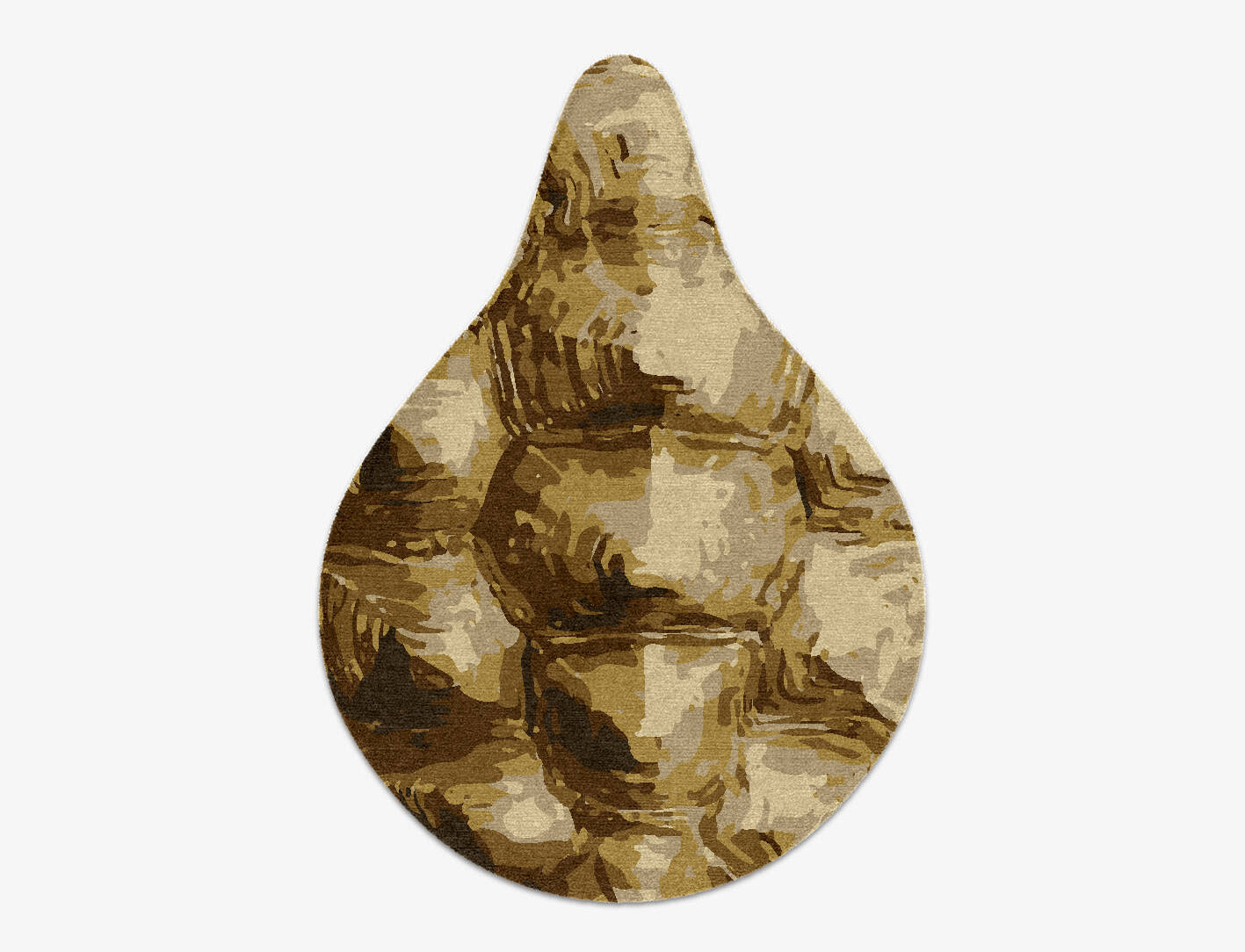 Tortoise Shell Animal Prints Drop Hand Knotted Tibetan Wool Custom Rug by Rug Artisan