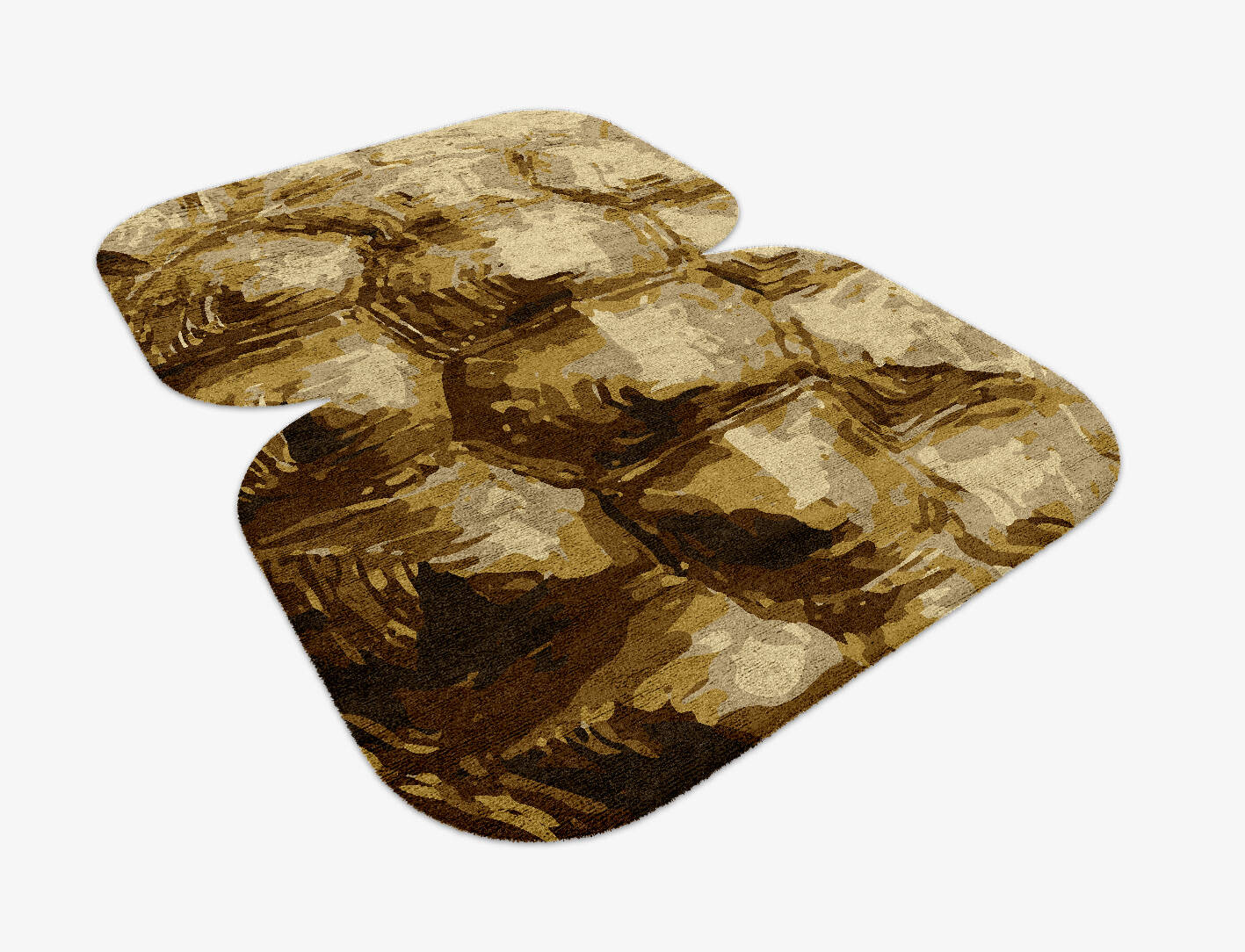 Tortoise Shell Animal Prints Eight Hand Knotted Bamboo Silk Custom Rug by Rug Artisan