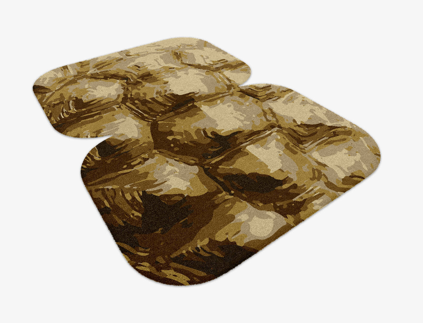 Tortoise Shell Animal Prints Eight Hand Knotted Tibetan Wool Custom Rug by Rug Artisan