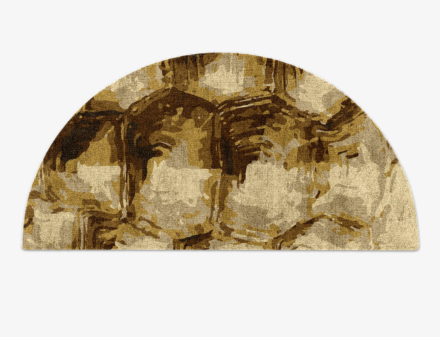 Tortoise Shell Animal Prints Halfmoon Hand Knotted Bamboo Silk Custom Rug by Rug Artisan