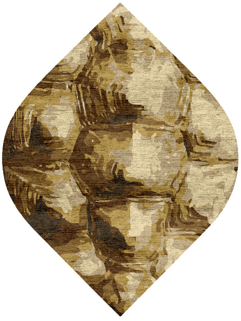 Tortoise Shell Animal Prints Ogee Hand Knotted Bamboo Silk Custom Rug by Rug Artisan