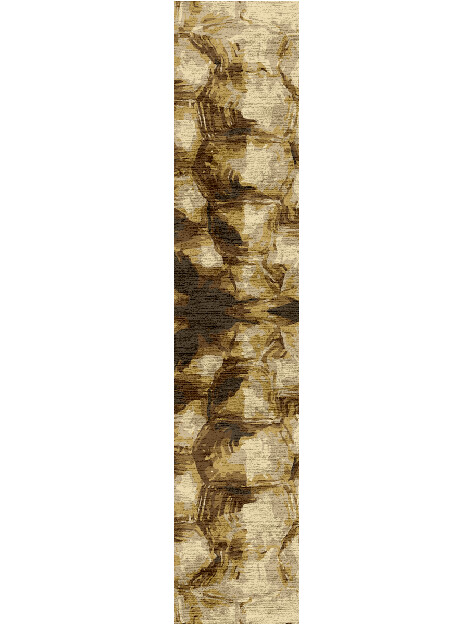 Tortoise Shell Animal Prints Runner Hand Knotted Bamboo Silk Custom Rug by Rug Artisan