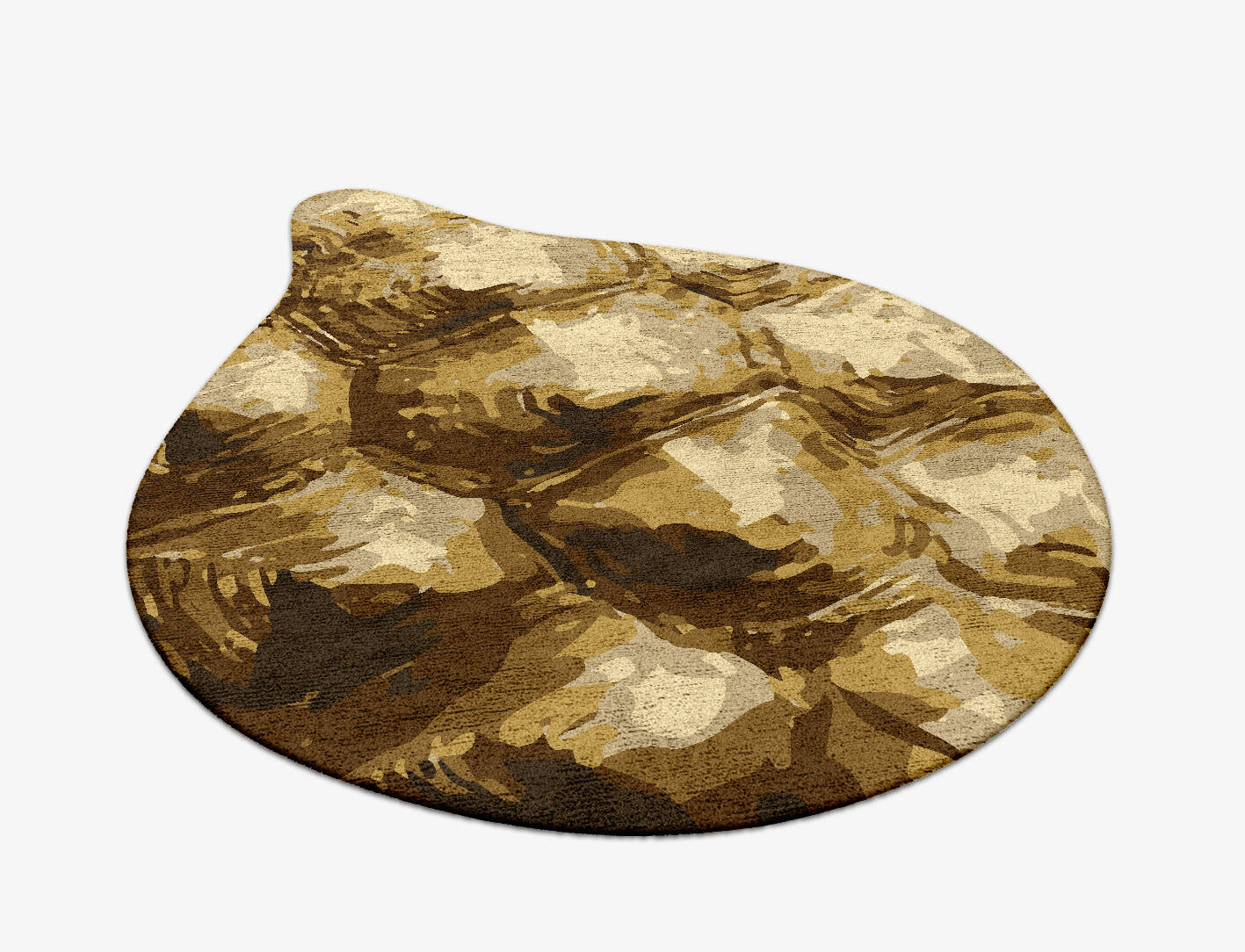 Tortoise Shell Animal Prints Drop Hand Tufted Bamboo Silk Custom Rug by Rug Artisan