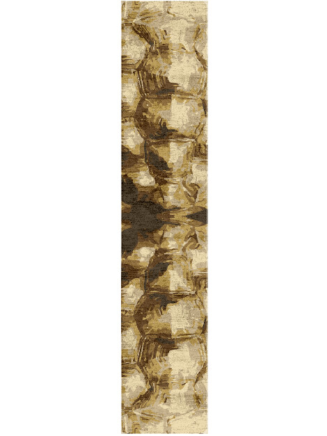 Tortoise Shell Animal Prints Runner Hand Tufted Bamboo Silk Custom Rug by Rug Artisan