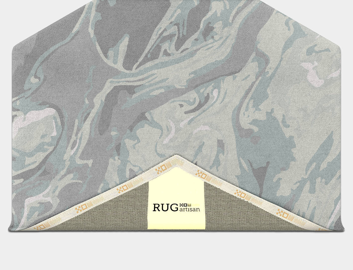 Toxic Surface Art Hexagon Hand Tufted Pure Wool Custom Rug by Rug Artisan