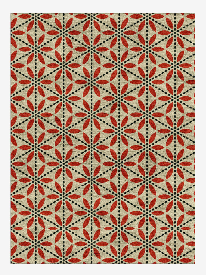 Trace Modern Geometrics Rectangle Hand Knotted Bamboo Silk Custom Rug by Rug Artisan