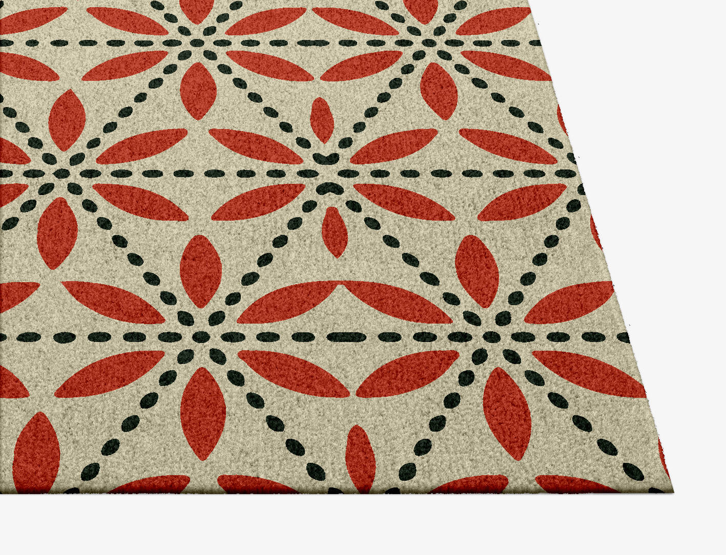 Trace Modern Geometrics Square Hand Knotted Tibetan Wool Custom Rug by Rug Artisan