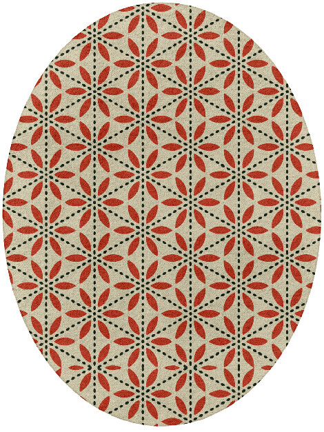 Trace Modern Geometrics Oval Hand Tufted Pure Wool Custom Rug by Rug Artisan