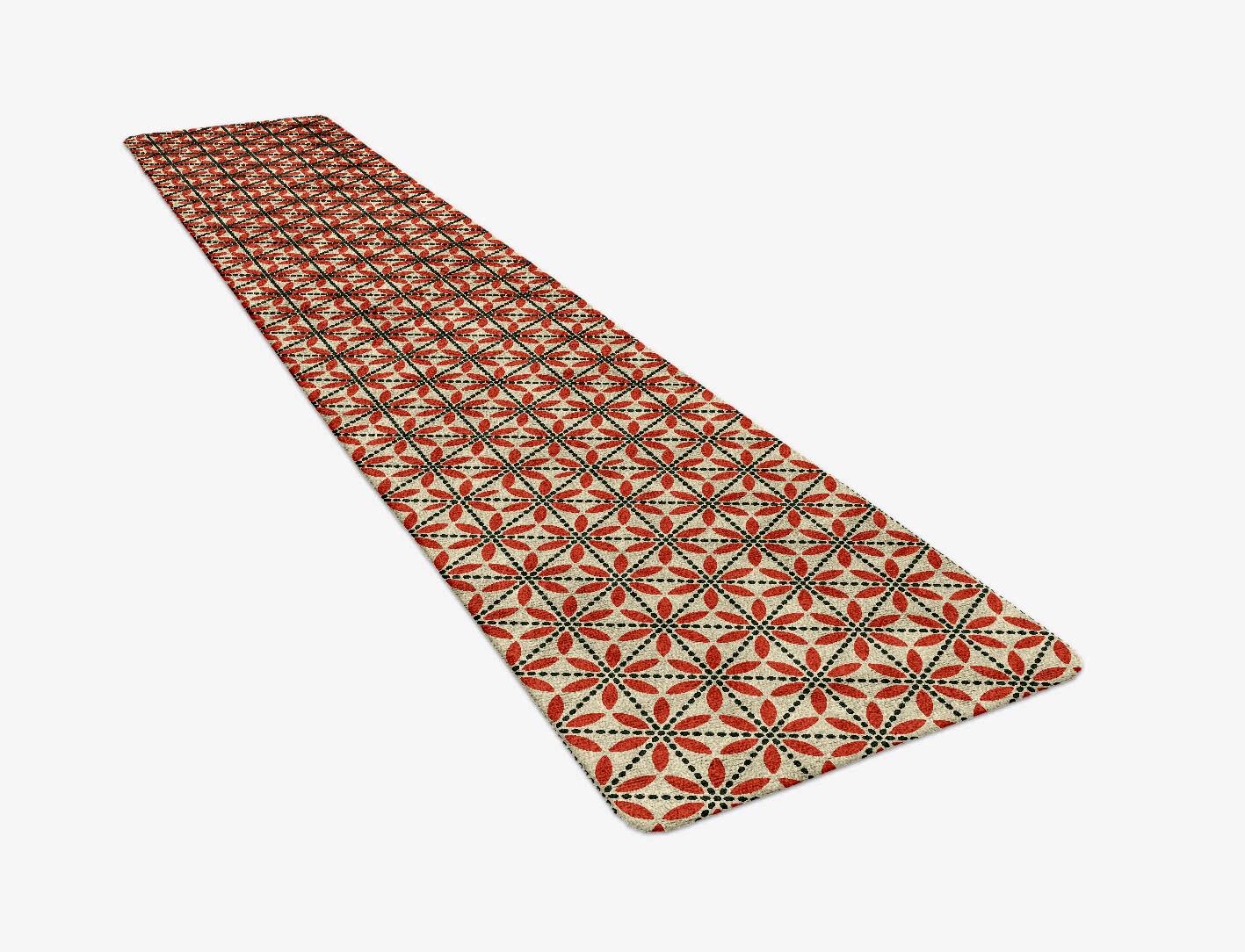 Trace Modern Geometrics Runner Hand Tufted Bamboo Silk Custom Rug by Rug Artisan