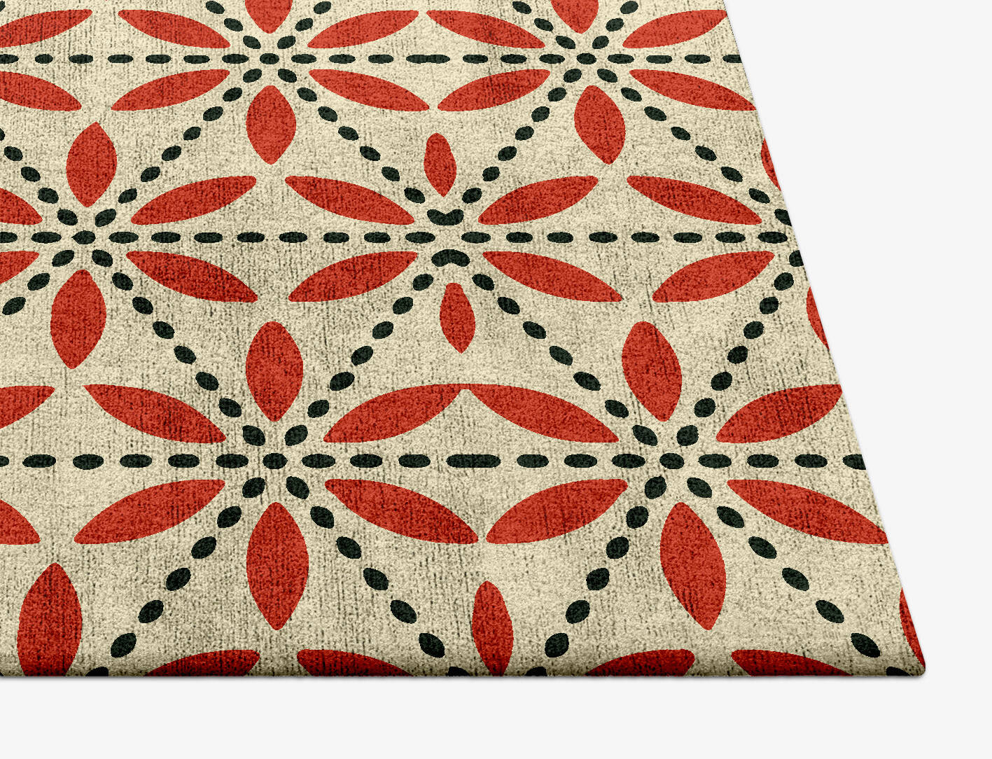 Trace Modern Geometrics Square Hand Tufted Bamboo Silk Custom Rug by Rug Artisan