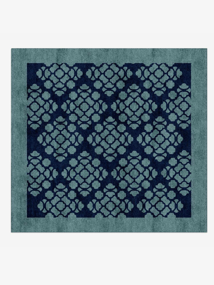 Tracery Geometric Square Hand Knotted Bamboo Silk Custom Rug by Rug Artisan