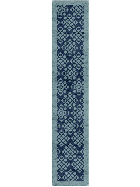 Tracery Geometric Runner Hand Tufted Bamboo Silk Custom Rug by Rug Artisan