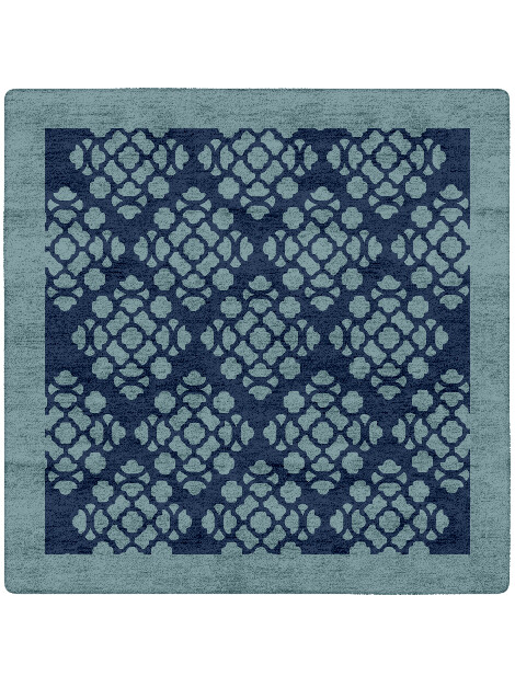 Tracery Geometric Square Hand Tufted Bamboo Silk Custom Rug by Rug Artisan