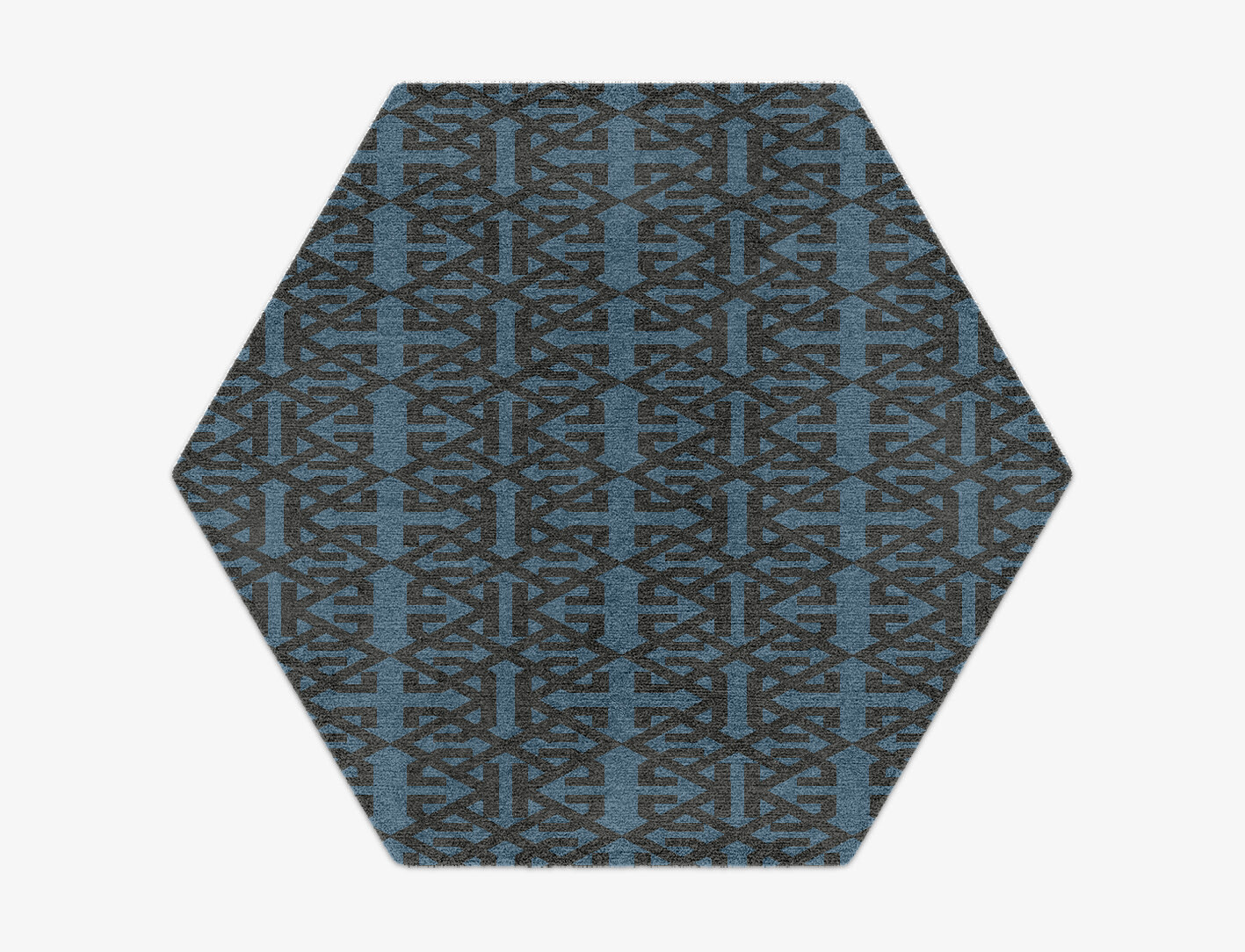 Trachea Geometric Hexagon Hand Knotted Tibetan Wool Custom Rug by Rug Artisan