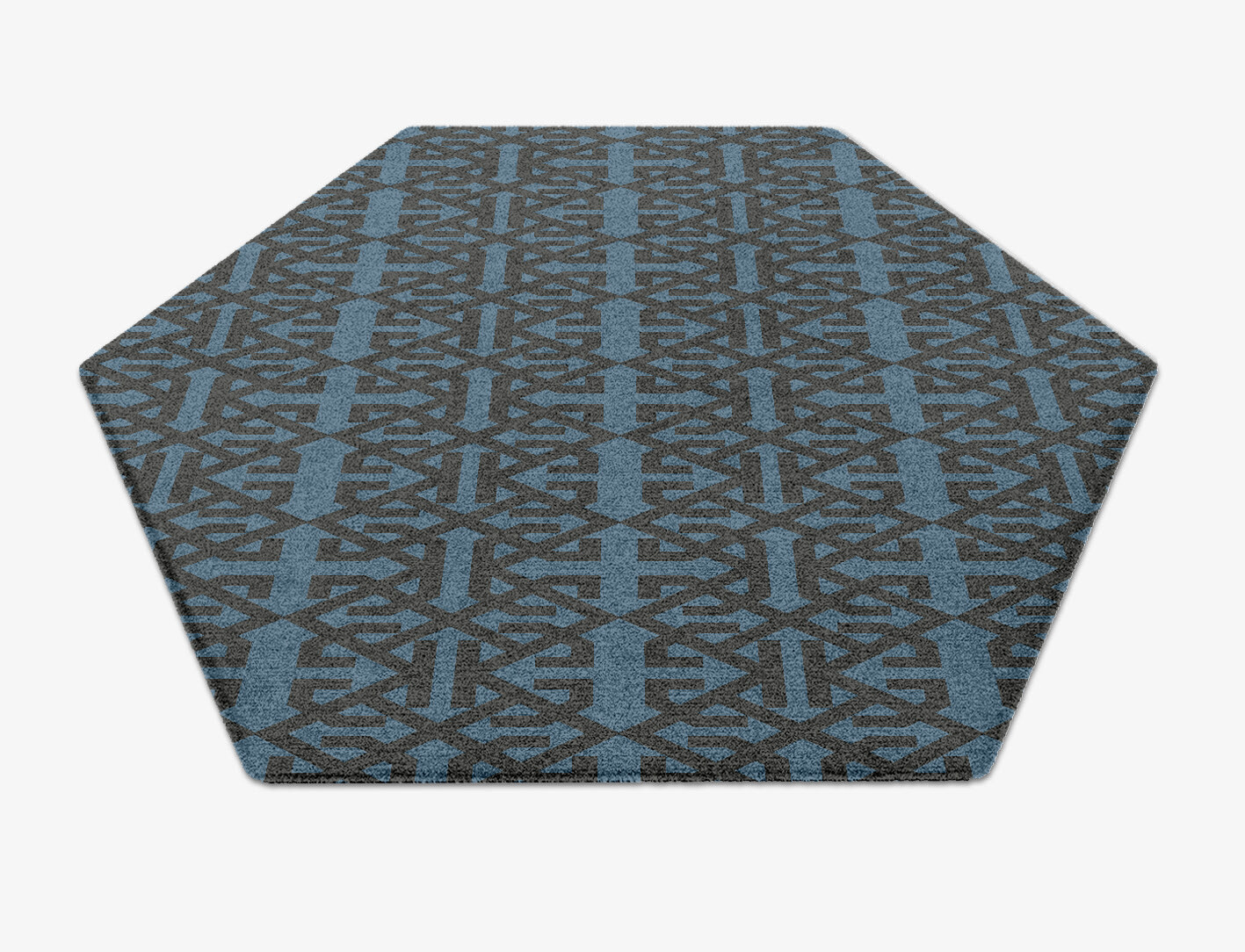 Trachea Geometric Hexagon Hand Knotted Tibetan Wool Custom Rug by Rug Artisan
