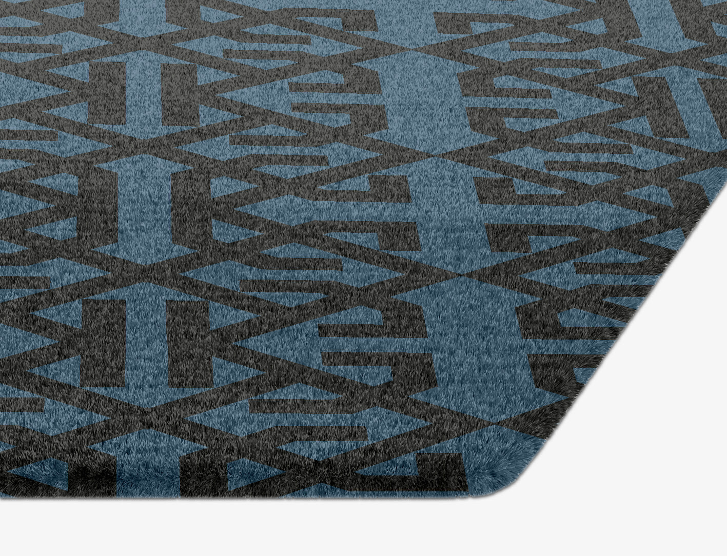 Trachea Geometric Hexagon Hand Knotted Tibetan Wool Custom Rug by Rug Artisan