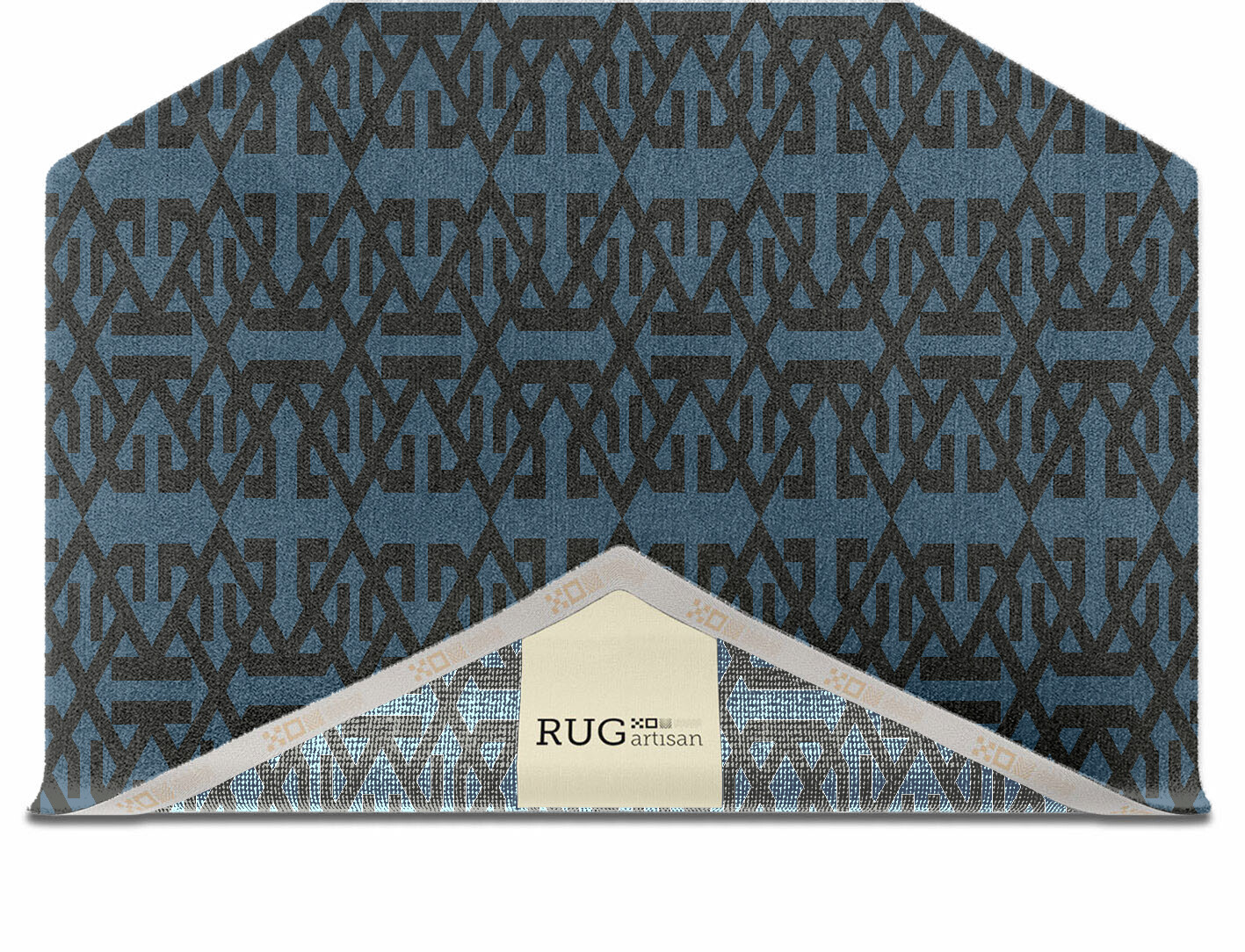 Trachea Geometric Hexagon Hand Knotted Tibetan Wool Custom Rug by Rug Artisan