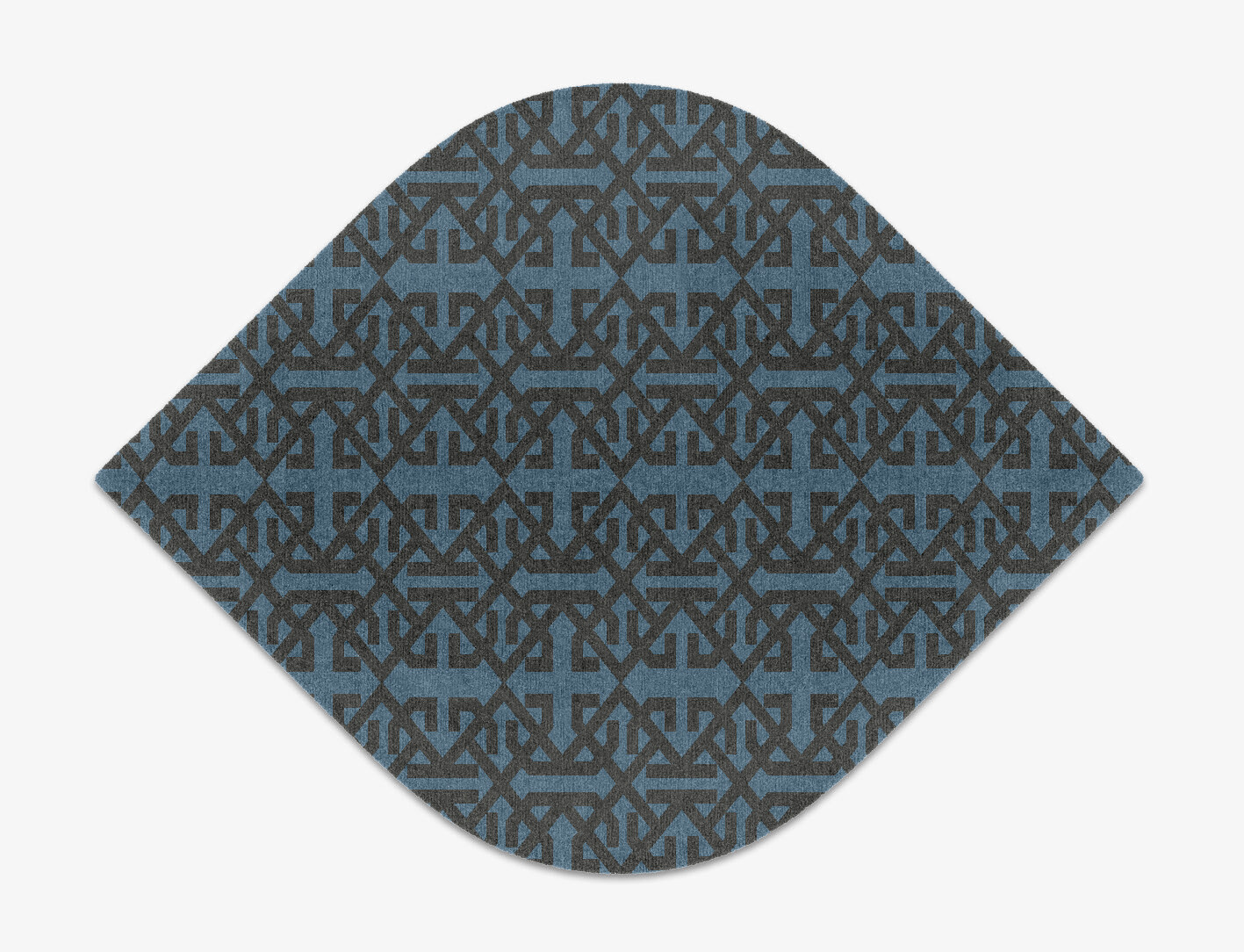 Trachea Geometric Ogee Hand Knotted Tibetan Wool Custom Rug by Rug Artisan