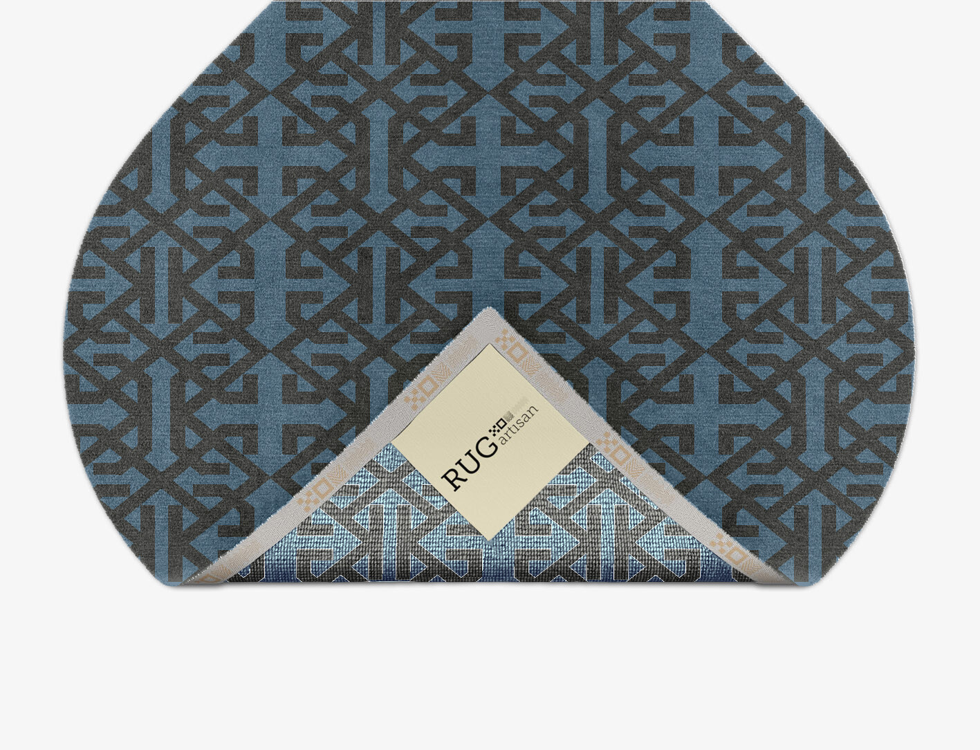 Trachea Geometric Ogee Hand Knotted Tibetan Wool Custom Rug by Rug Artisan
