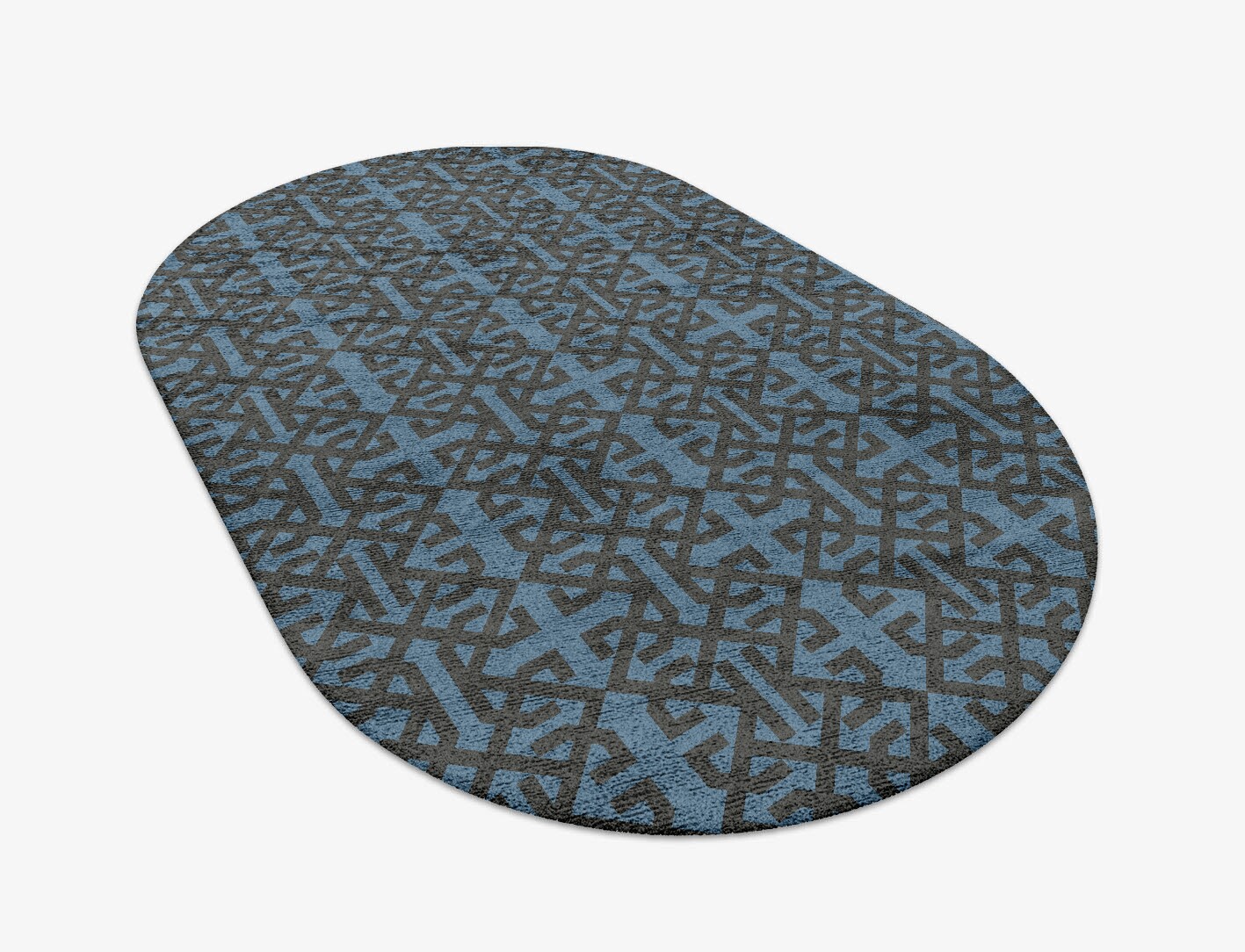 Trachea Geometric Capsule Hand Tufted Bamboo Silk Custom Rug by Rug Artisan