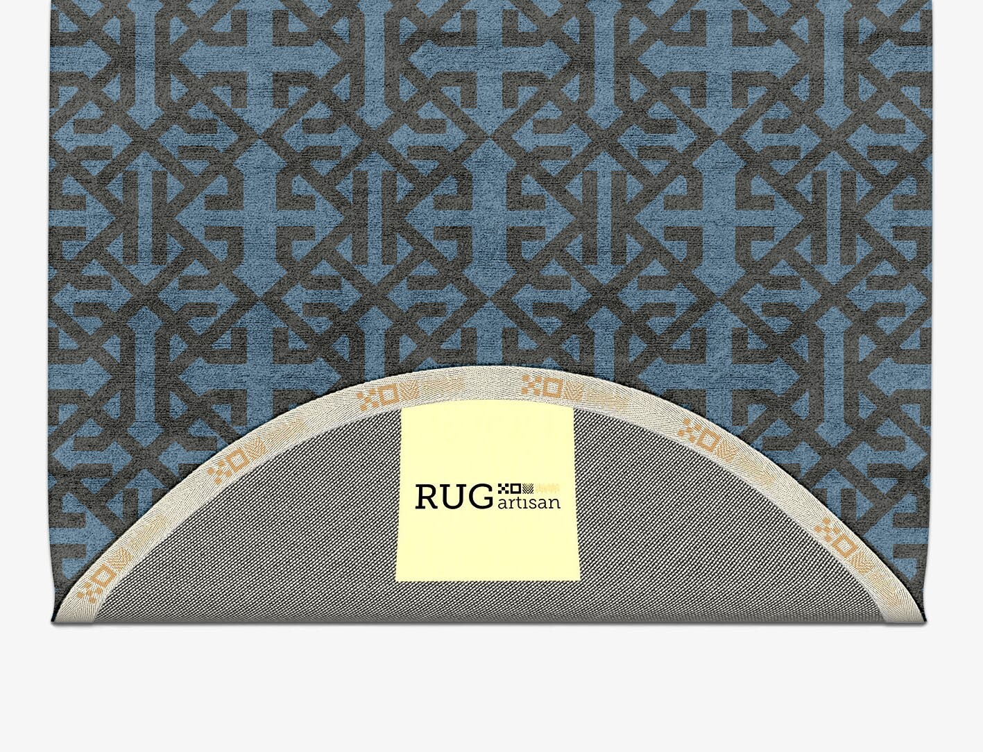Trachea Geometric Capsule Hand Tufted Bamboo Silk Custom Rug by Rug Artisan