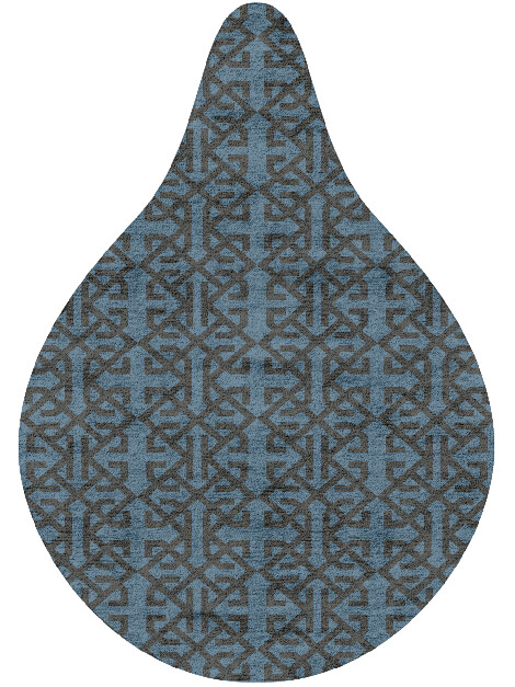 Trachea Geometric Drop Hand Tufted Bamboo Silk Custom Rug by Rug Artisan