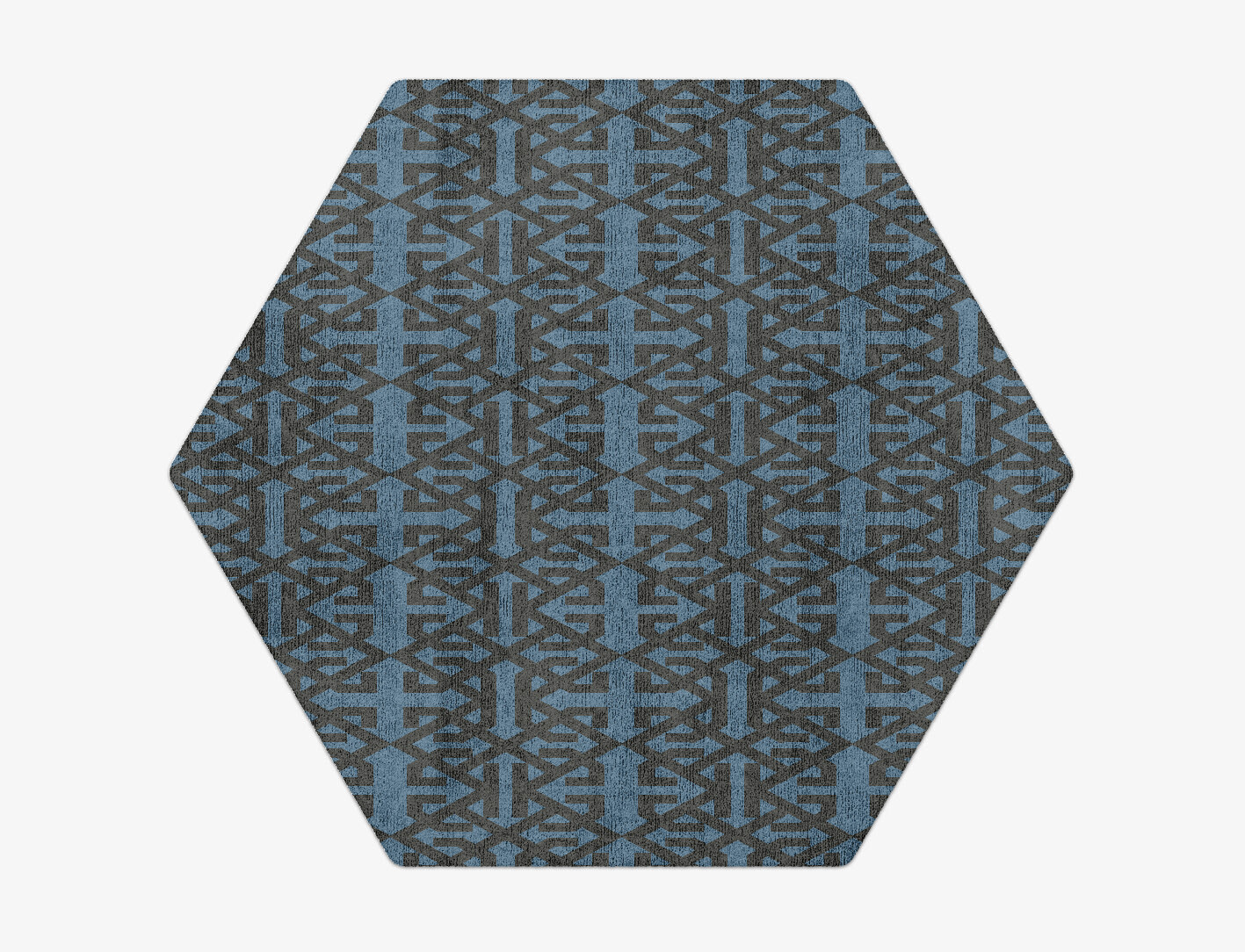 Trachea Geometric Hexagon Hand Tufted Bamboo Silk Custom Rug by Rug Artisan