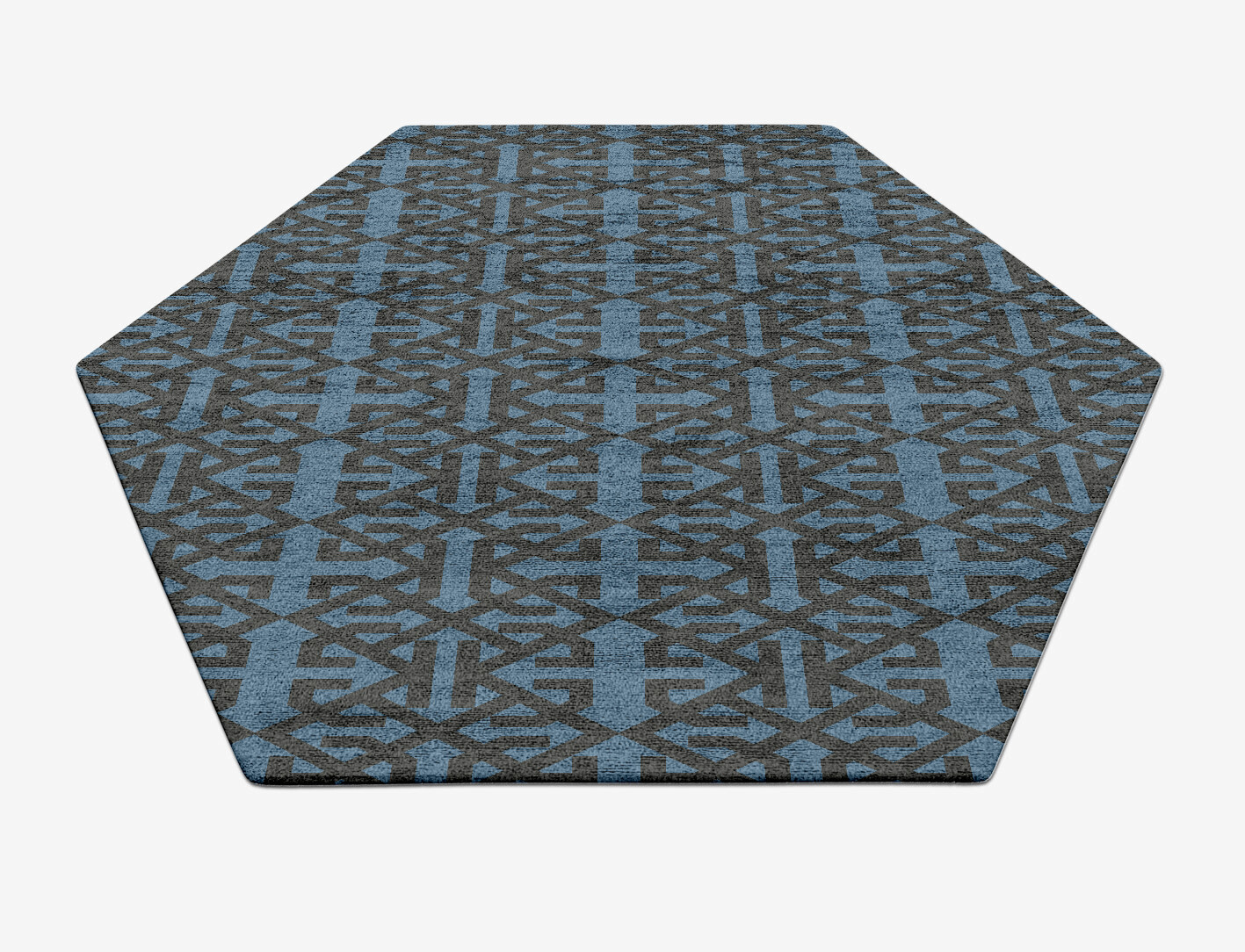 Trachea Geometric Hexagon Hand Tufted Bamboo Silk Custom Rug by Rug Artisan