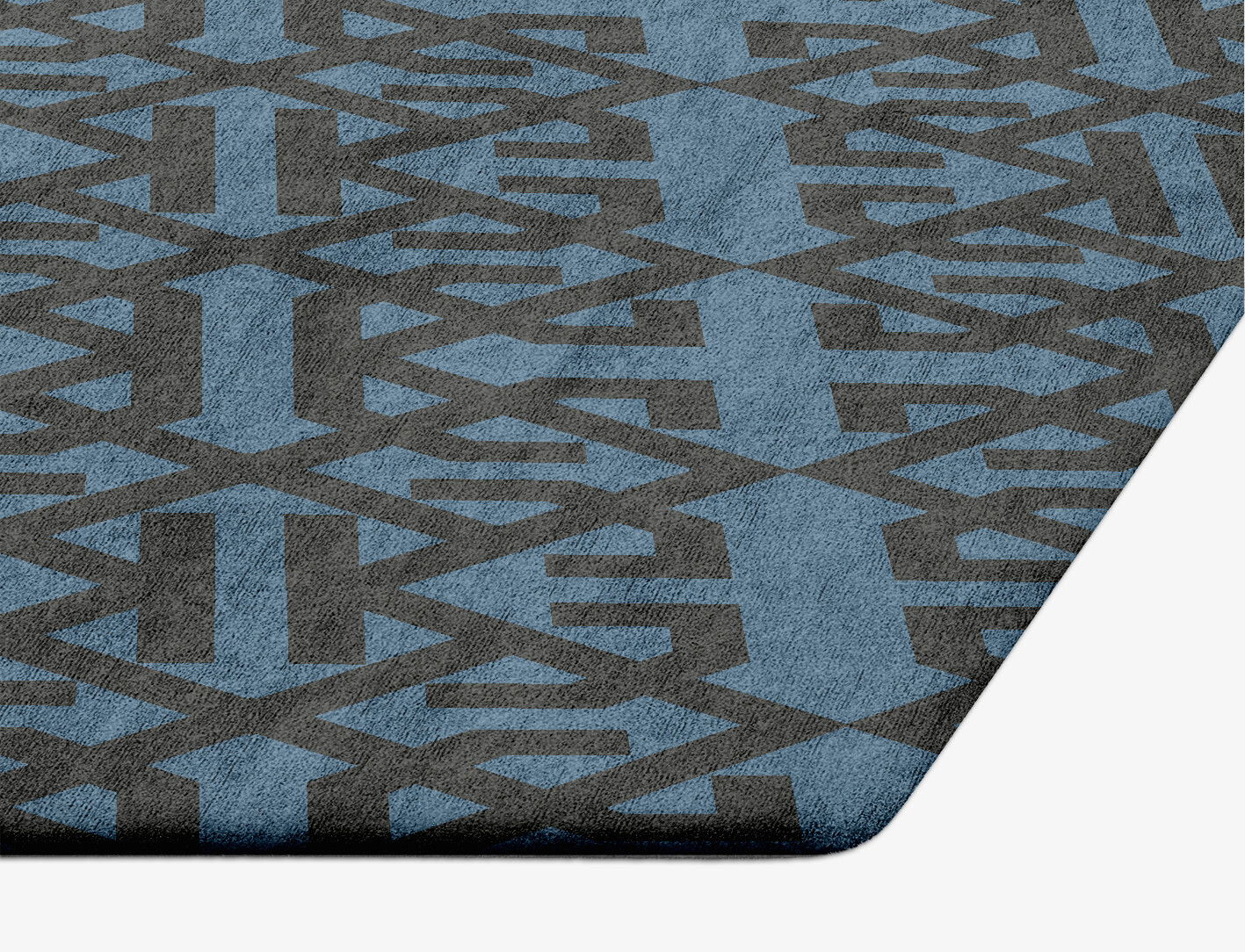 Trachea Geometric Hexagon Hand Tufted Bamboo Silk Custom Rug by Rug Artisan