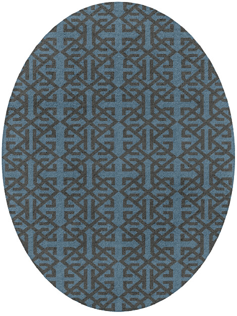 Trachea Geometric Oval Hand Tufted Pure Wool Custom Rug by Rug Artisan