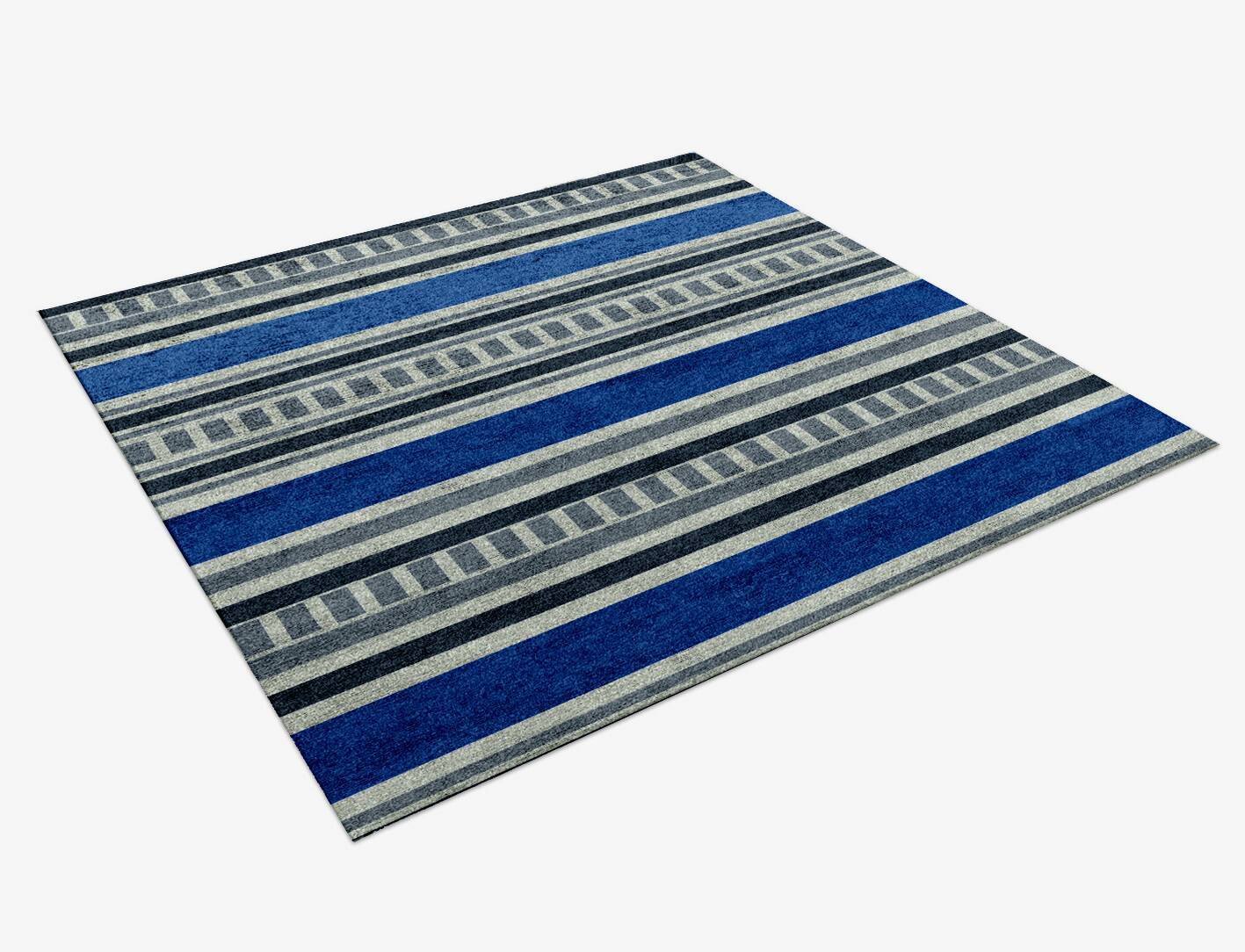 Tracks Kids Square Hand Knotted Bamboo Silk Custom Rug by Rug Artisan