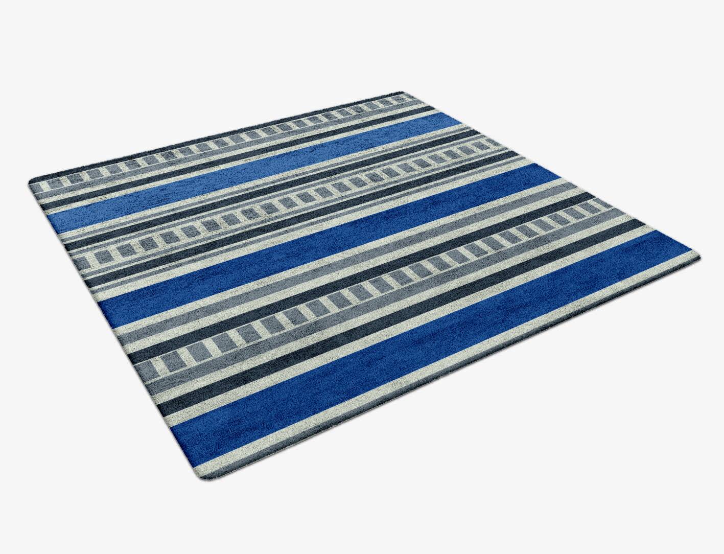 Tracks Kids Square Hand Tufted Bamboo Silk Custom Rug by Rug Artisan