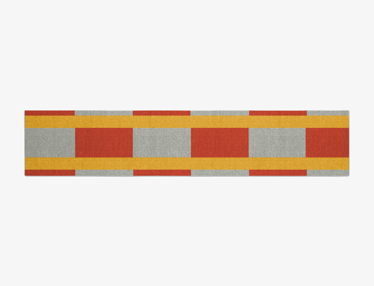 Tramlines Geometric Runner Flatweave New Zealand Wool Custom Rug by Rug Artisan
