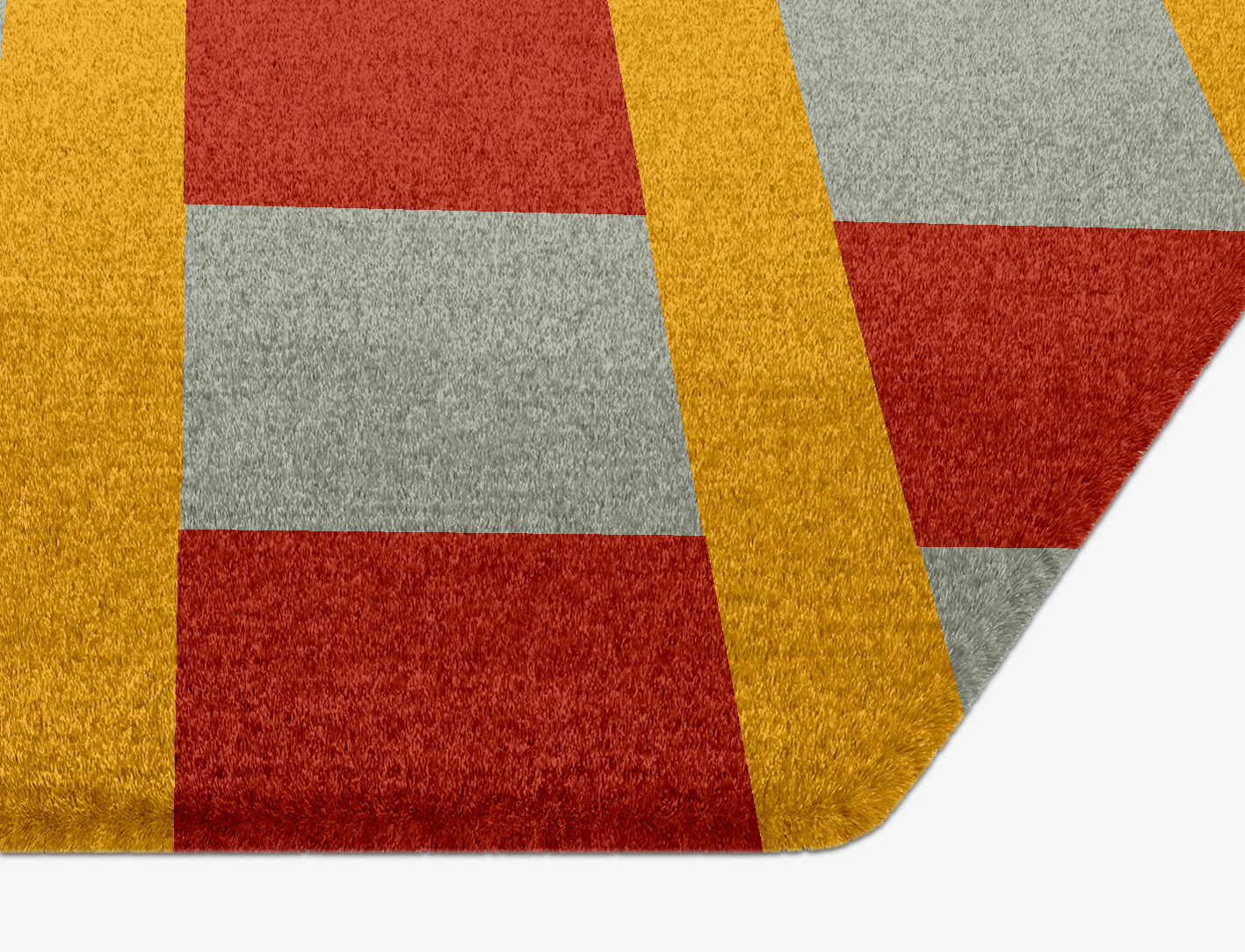Tramlines Geometric Hexagon Hand Knotted Tibetan Wool Custom Rug by Rug Artisan