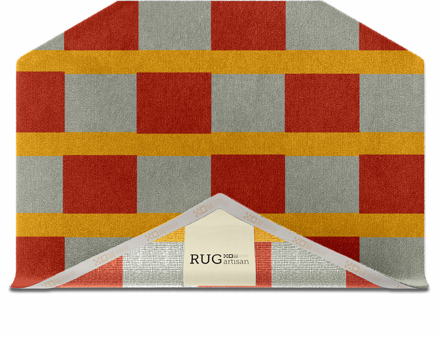 Tramlines Geometric Hexagon Hand Knotted Tibetan Wool Custom Rug by Rug Artisan