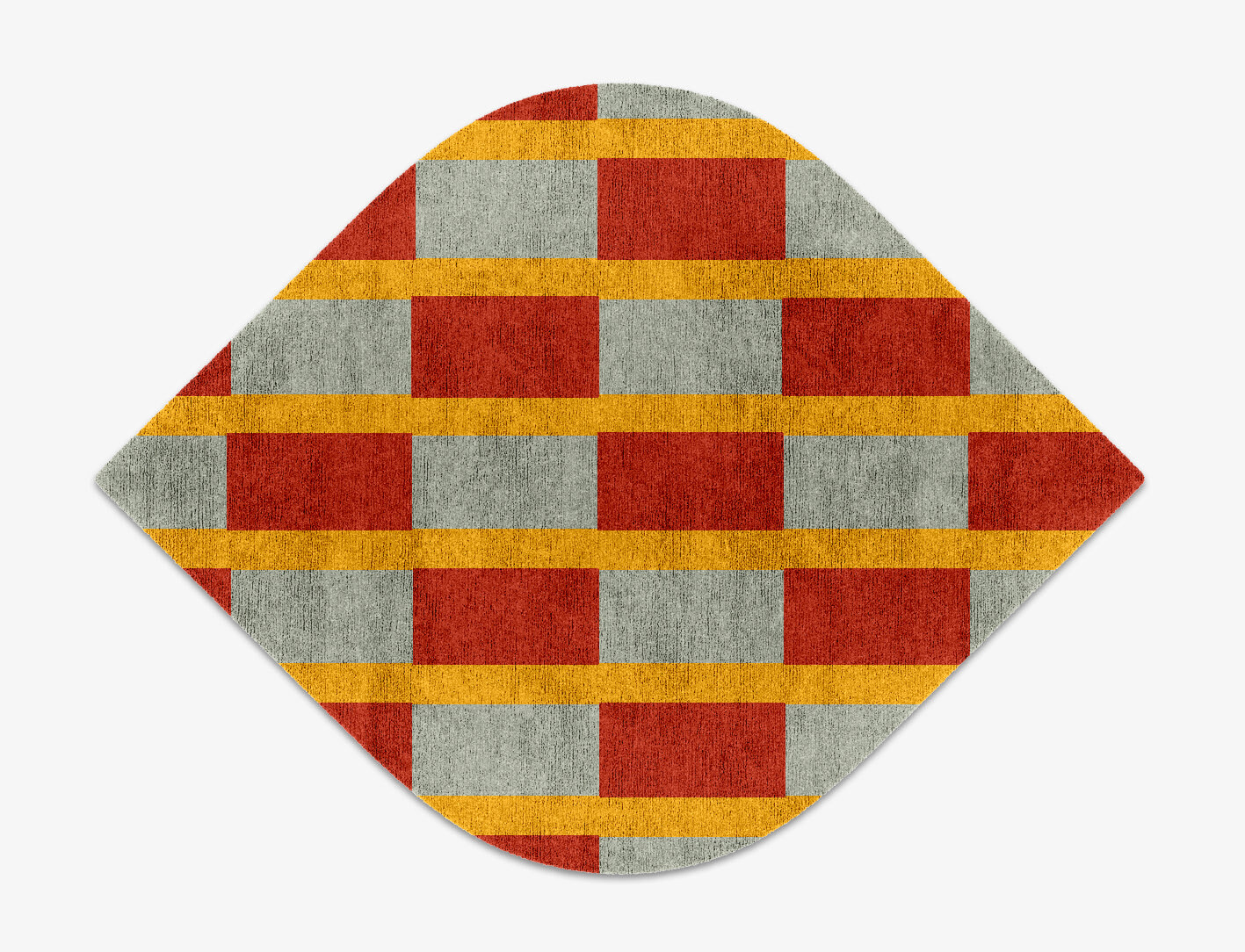 Tramlines Geometric Ogee Hand Knotted Bamboo Silk Custom Rug by Rug Artisan