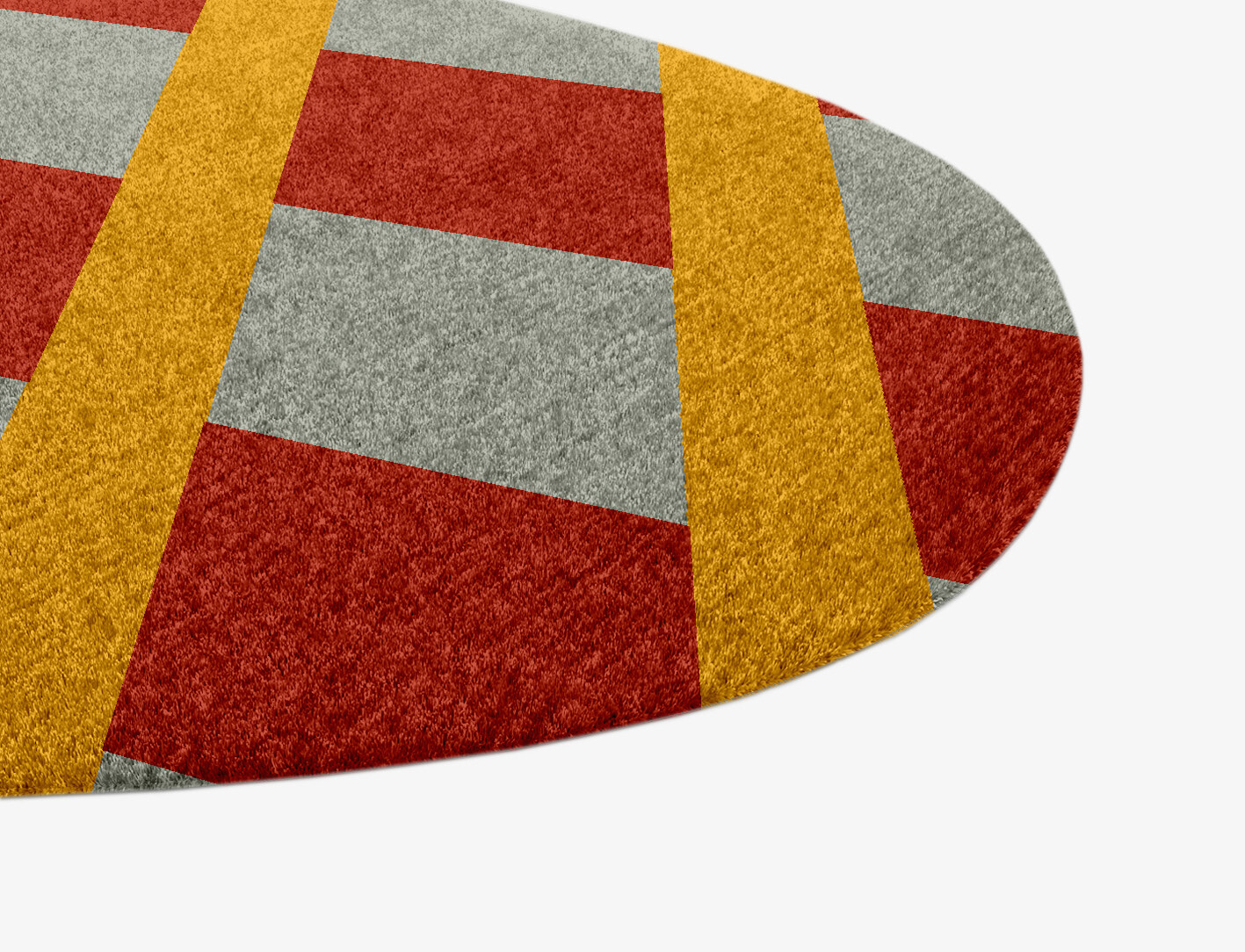 Tramlines Geometric Splash Hand Knotted Tibetan Wool Custom Rug by Rug Artisan