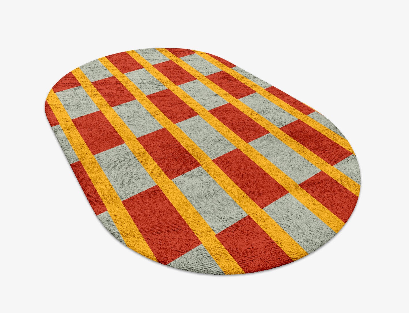 Tramlines Geometric Capsule Hand Tufted Bamboo Silk Custom Rug by Rug Artisan