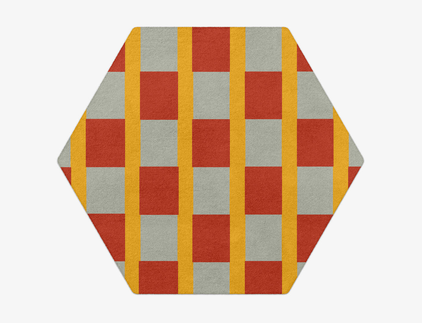 Tramlines Geometric Hexagon Hand Tufted Pure Wool Custom Rug by Rug Artisan