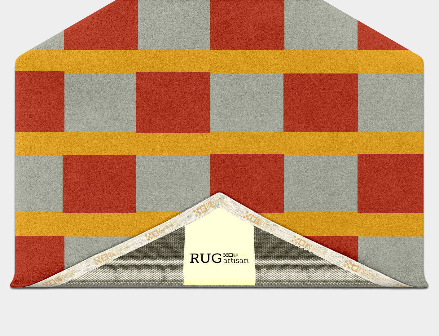 Tramlines Geometric Hexagon Hand Tufted Pure Wool Custom Rug by Rug Artisan