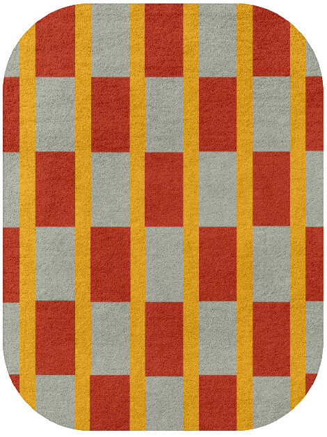 Tramlines Geometric Oblong Hand Tufted Pure Wool Custom Rug by Rug Artisan