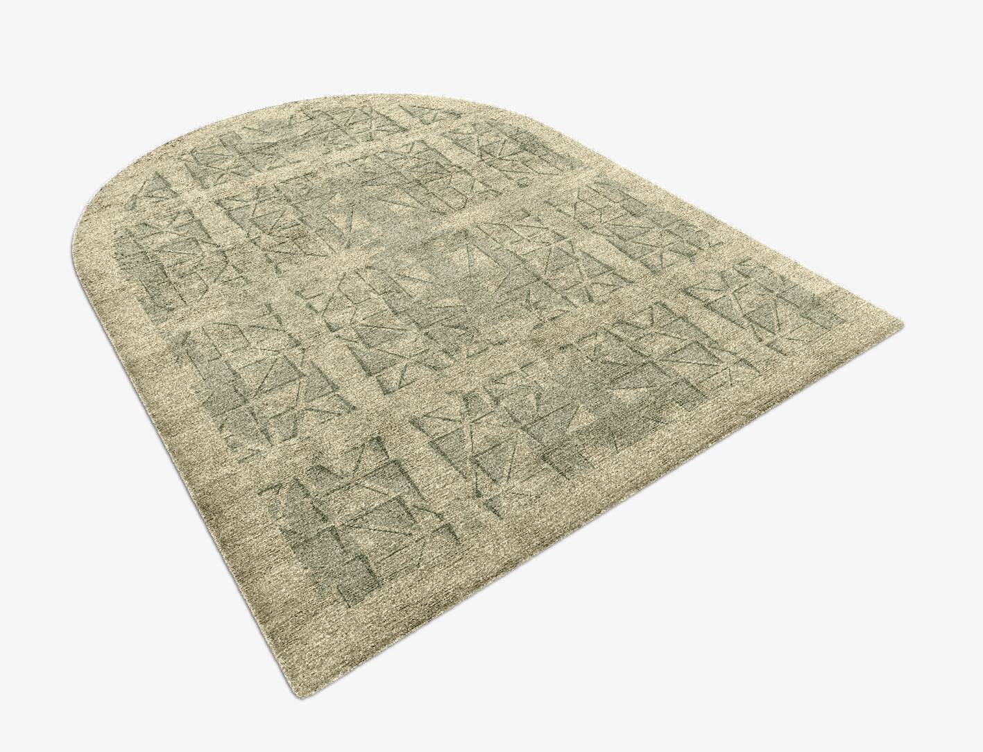 Treemaker Origami Arch Hand Knotted Bamboo Silk Custom Rug by Rug Artisan