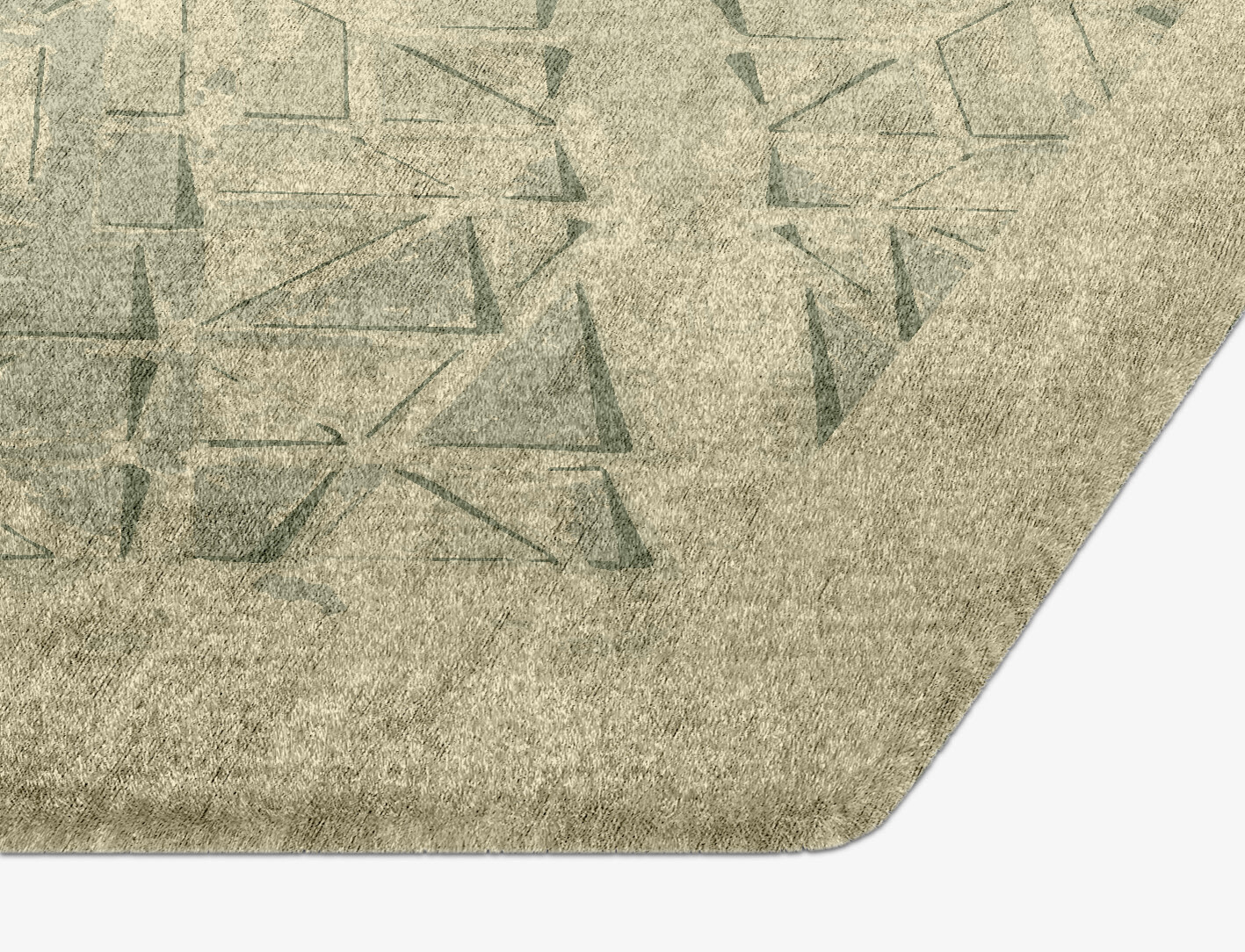 Treemaker Origami Hexagon Hand Knotted Bamboo Silk Custom Rug by Rug Artisan