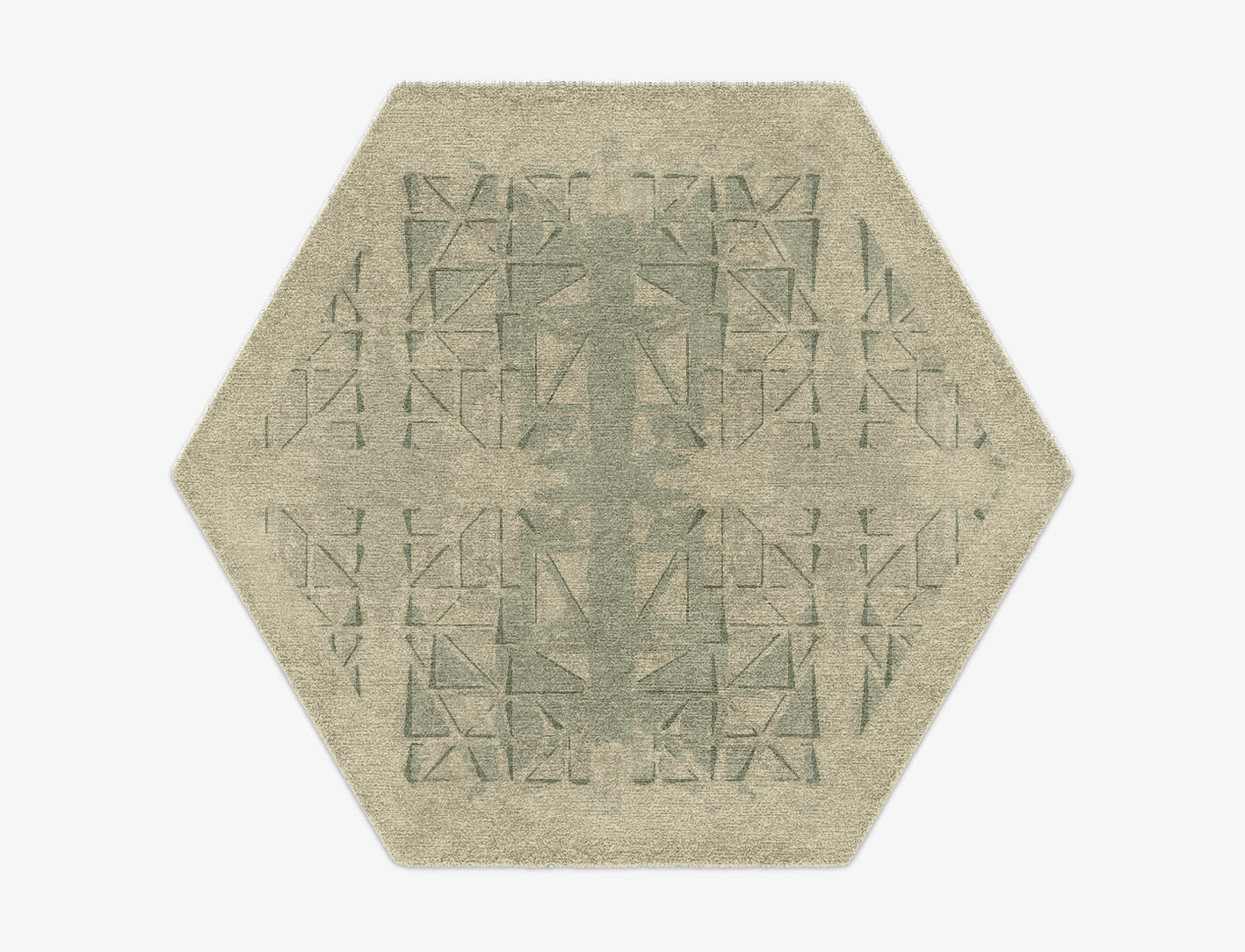 Treemaker Origami Hexagon Hand Knotted Tibetan Wool Custom Rug by Rug Artisan