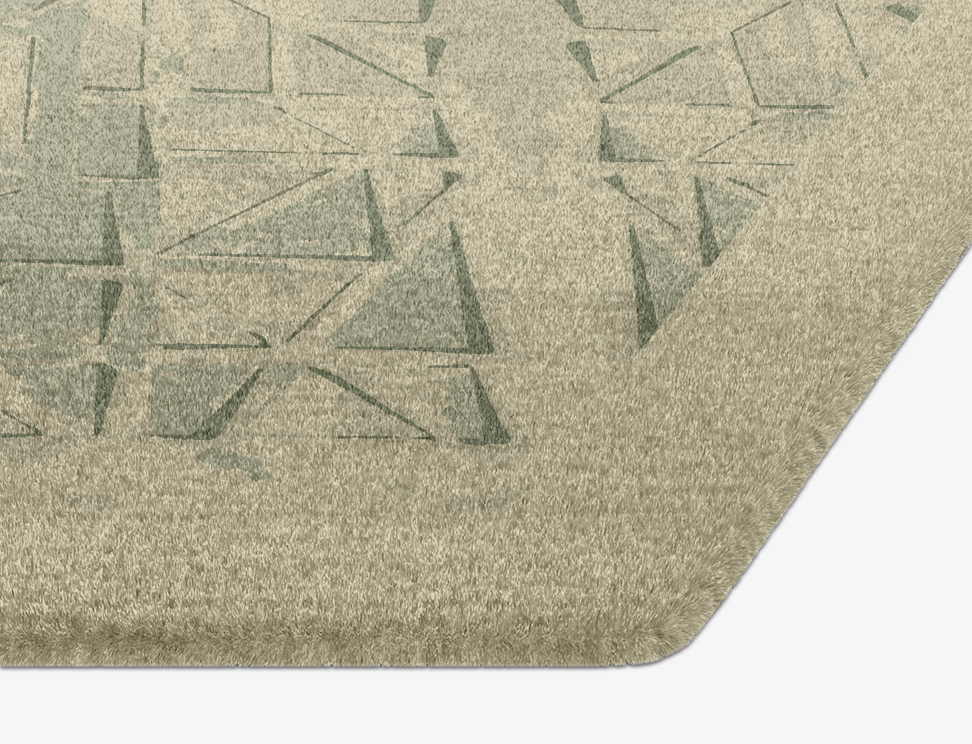 Treemaker Origami Hexagon Hand Knotted Tibetan Wool Custom Rug by Rug Artisan