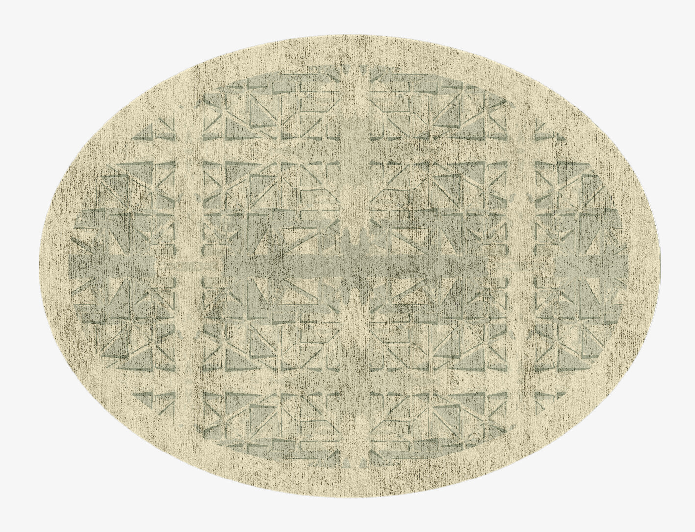 Treemaker Origami Oval Hand Knotted Bamboo Silk Custom Rug by Rug Artisan