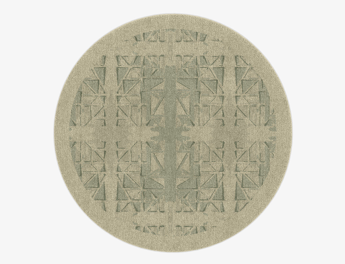 Treemaker Origami Round Hand Knotted Tibetan Wool Custom Rug by Rug Artisan